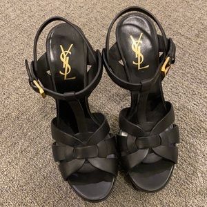 YSL Tribute 75 Platform Heel size 38.5 Black